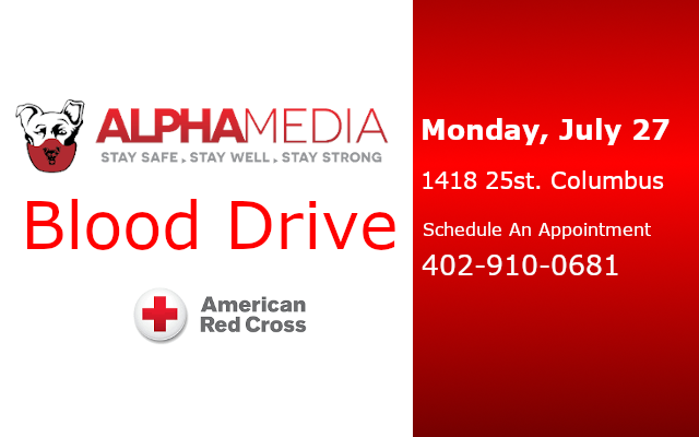 Alpha Media Blood Drive July 27
